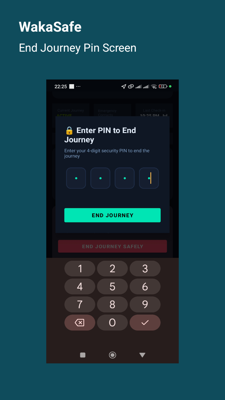 End Journey PIN