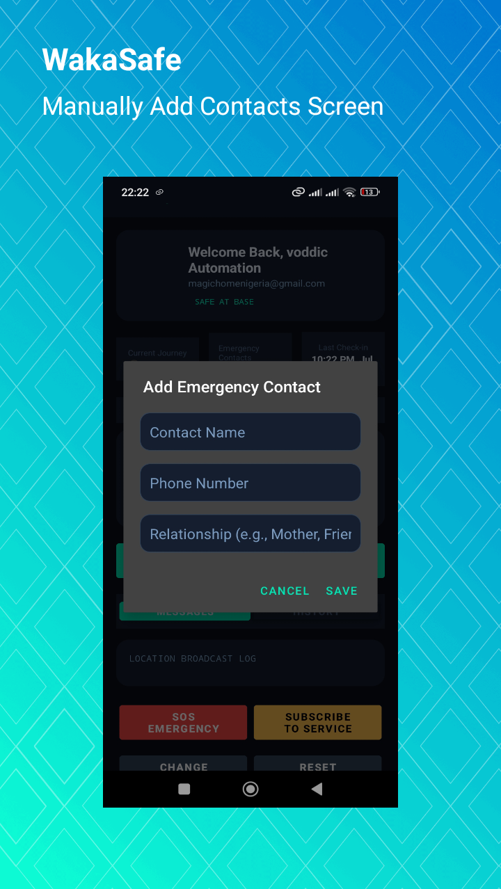 Add Contacts Manually