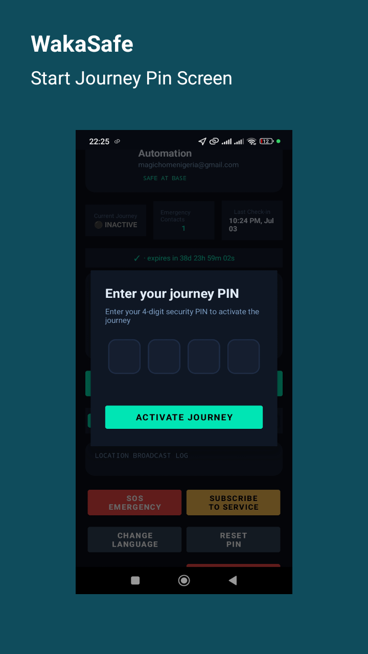 Start PIN